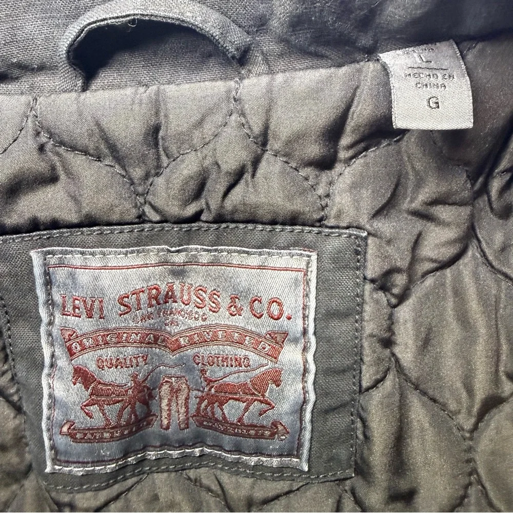 Levi's Men's Black Cotton Military Jacket